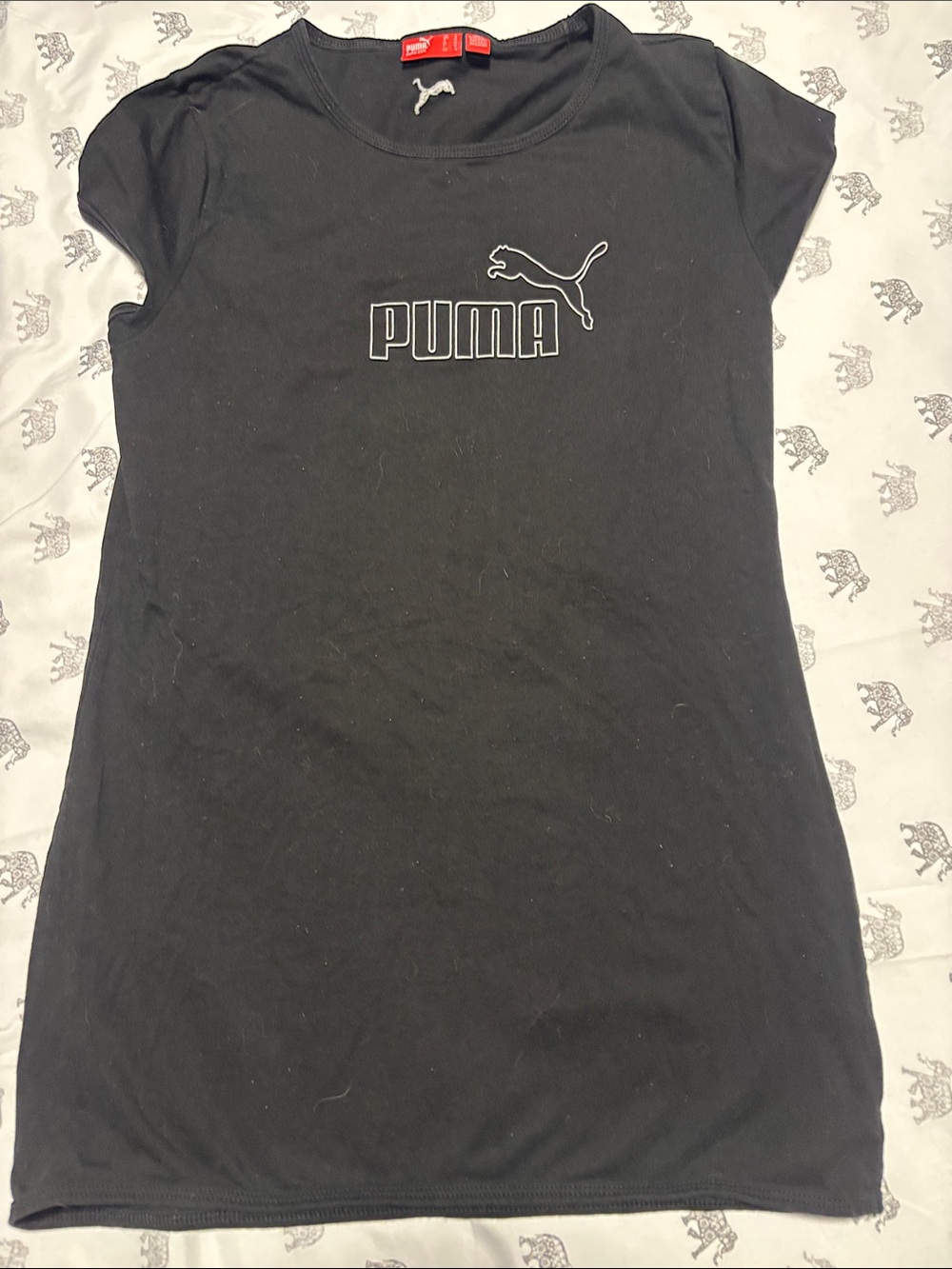 Puma Black Tee with White Logo - Picture 1 of 1